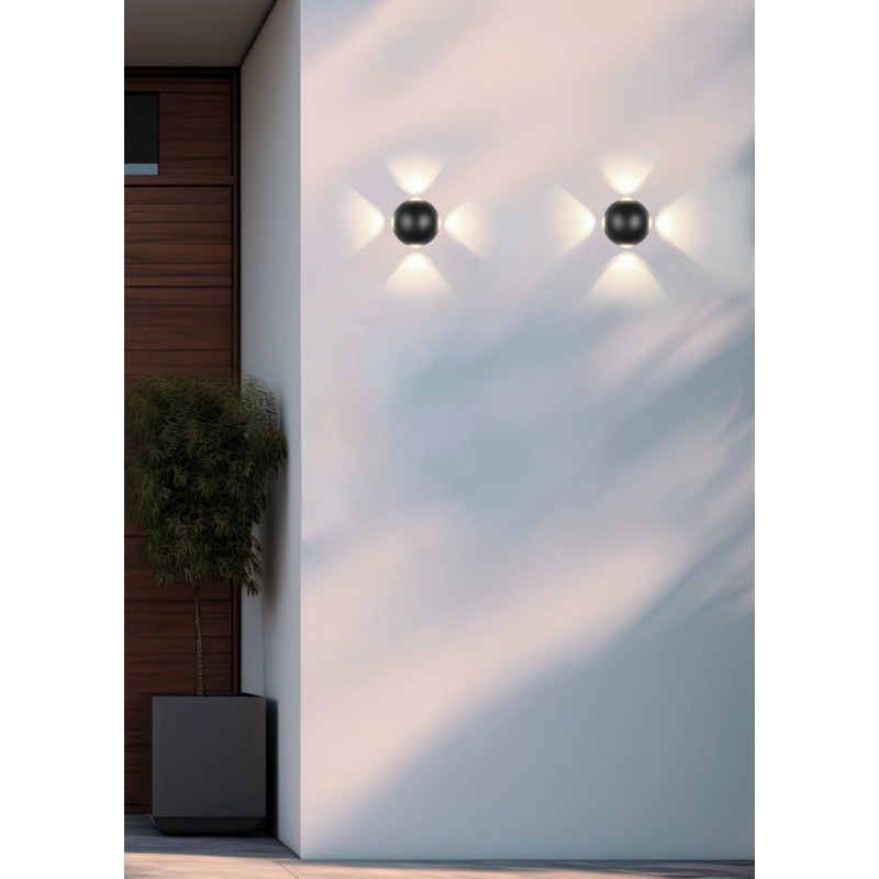 Trio-246760432 - Avisio - Matt Black 4 Light LED Wall Lamp