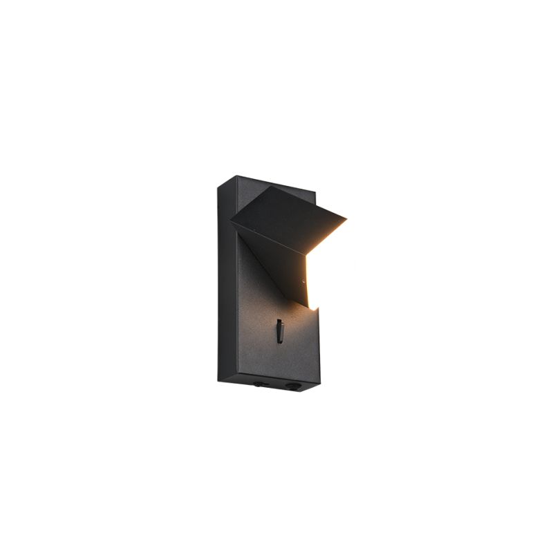 Trio-248570132 - Raglan - Matt Black Rotatable LED Wall Lamp