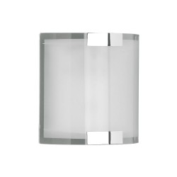 Divo - Chrome Wall Lamp with Matt White Glass