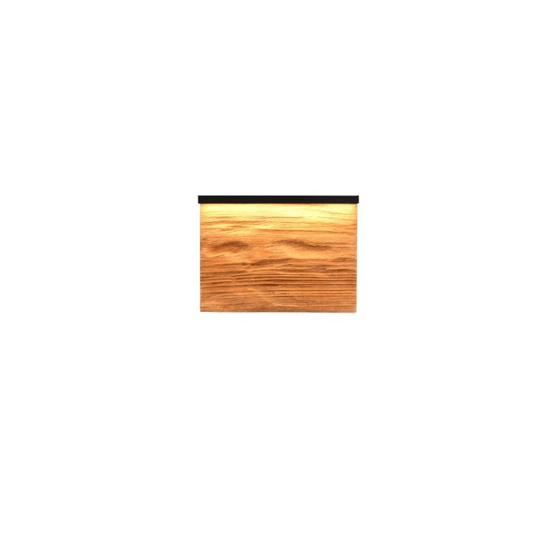 Trio-255510130 - Kalea - Black LED Wall Lamp with Natural Wood