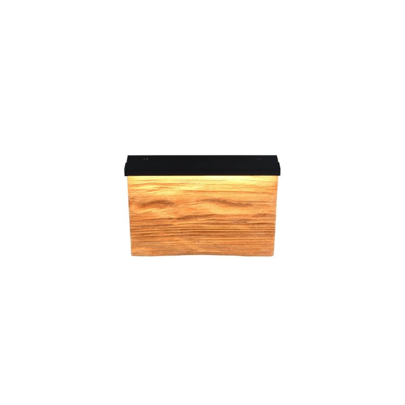 Trio-255510130 - Kalea - Black LED Wall Lamp with Natural Wood