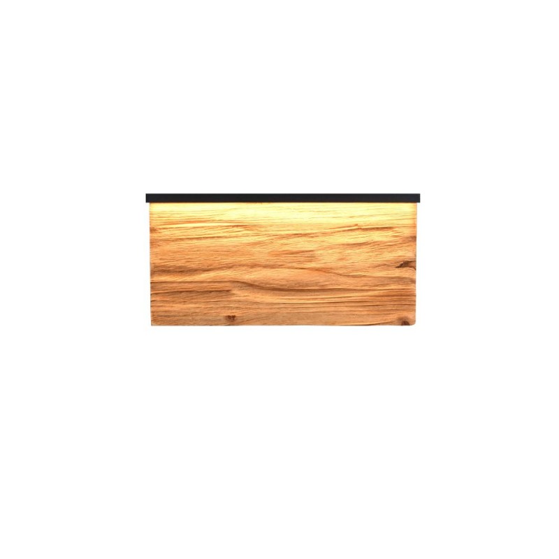 Trio-255519130 - Kalea - Black LED Wall Lamp with Natural Wood
