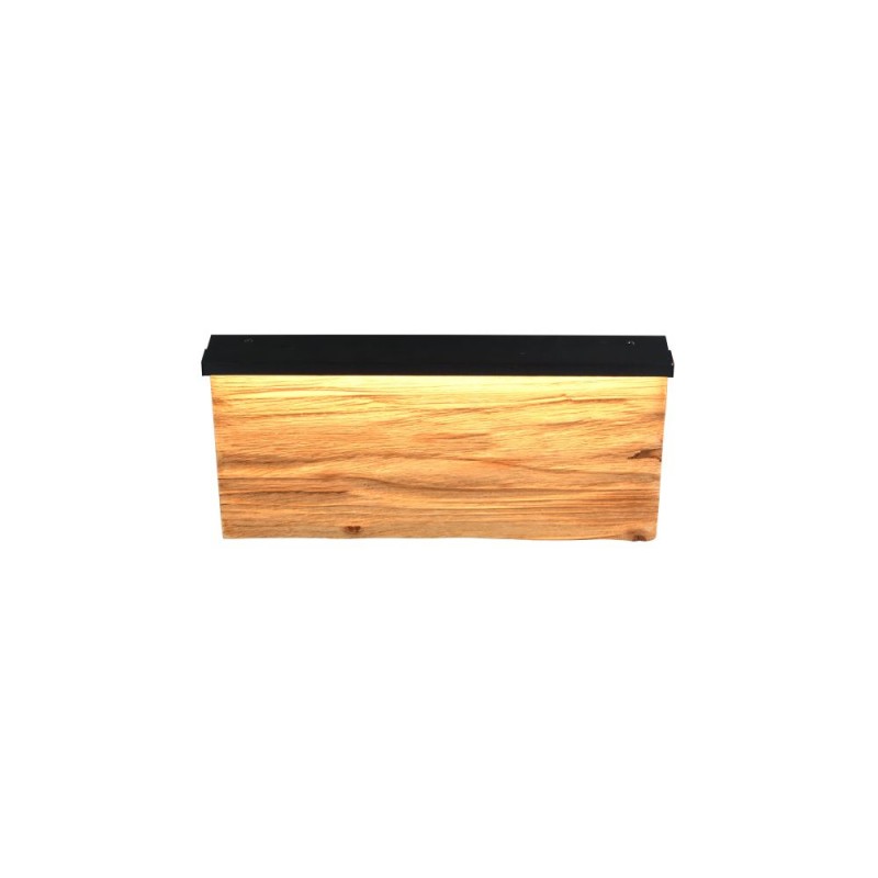 Trio-255519130 - Kalea - Black LED Wall Lamp with Natural Wood