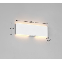 Conchita - Matt White Rechargeable CCT Wall Lamp with Remote Control 2W