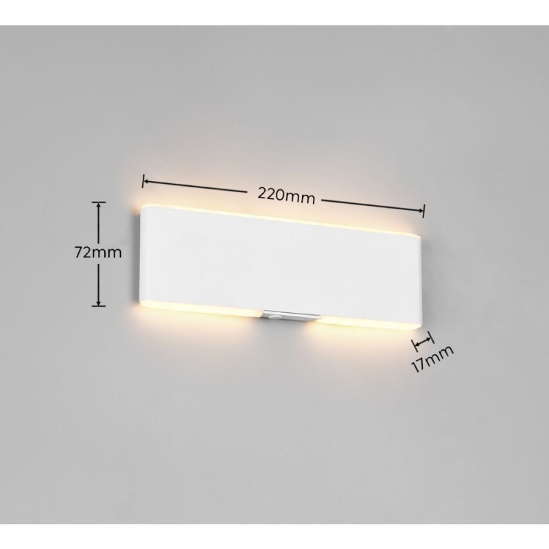 Trio-257610131 - Conchita - Matt White Rechargeable CCT Wall Lamp with Remote Control 2W