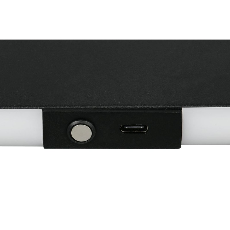 Trio-257610132 - Conchita - Matt Black Rechargeable CCT Wall Lamp with Remote Control 2W