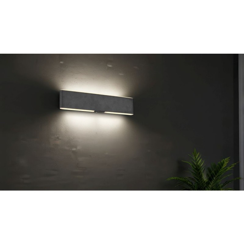 Trio-257619132 - Conchita - Matt Black Rechargeable CCT Wall Lamp with Remote Control 3W