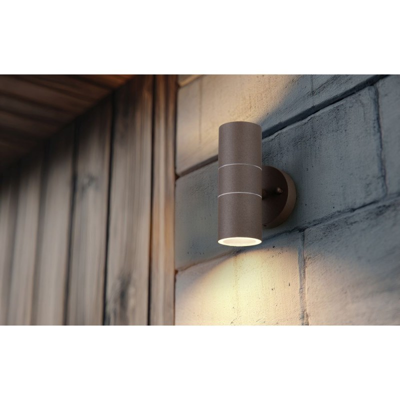 Trio-260260224 - Turia - Rust Up & Down Wall Lamp IP44