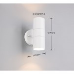 Turia - Matt White Up & Down Wall Lamp IP44