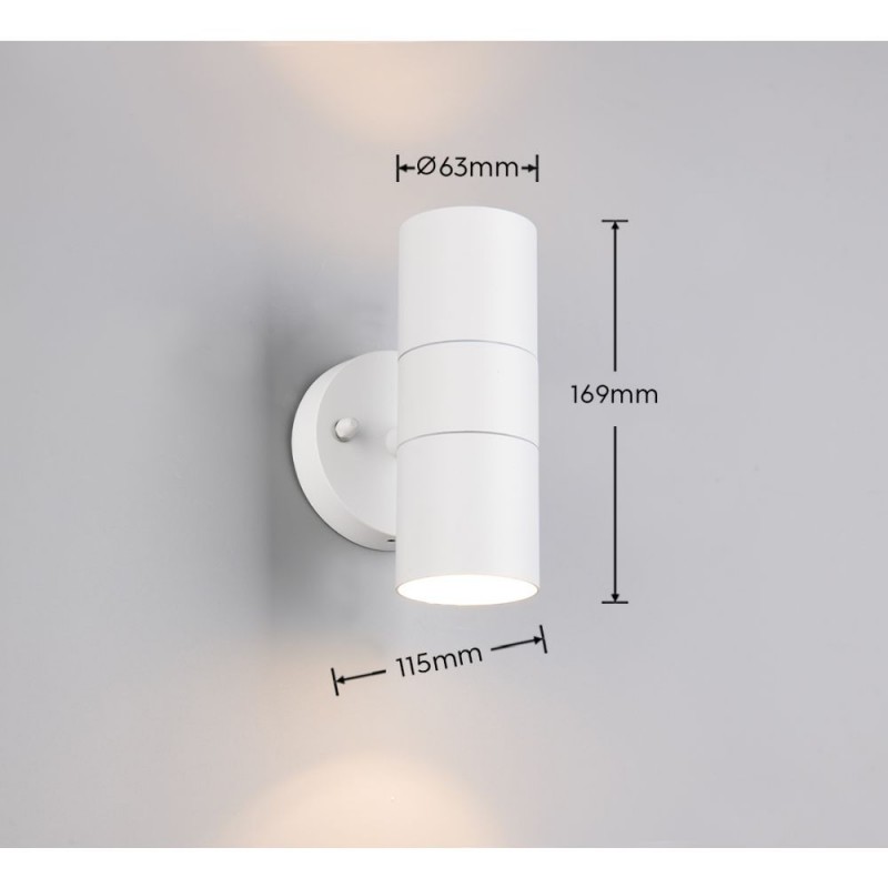 Trio-260260231 - Turia - Matt White Up & Down Wall Lamp IP44