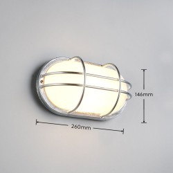 Tumen - Silver Brick Light with White Diffuser IP44