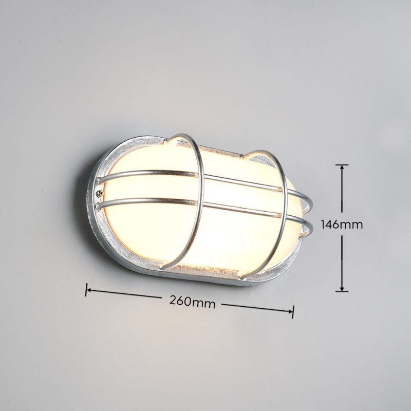 Trio-260560186 - Tumen - Silver Brick Light with White Diffuser IP44