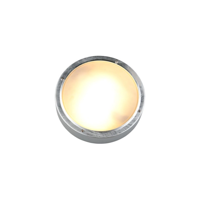 Trio-260660286 - Barito - Silver Bulkhead Light with White Glass IP54