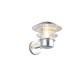 Trio-262060186 - Ruvuma - Silver Wall Lamp with Clear Glass Diffuser IP44