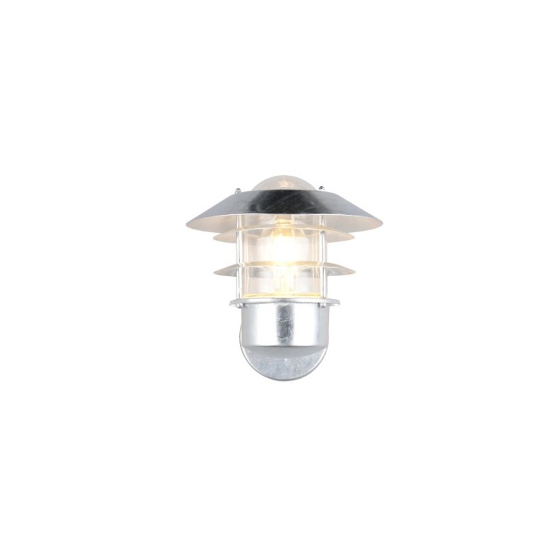 Trio-262060186 - Ruvuma - Silver Wall Lamp with Clear Glass Diffuser IP44