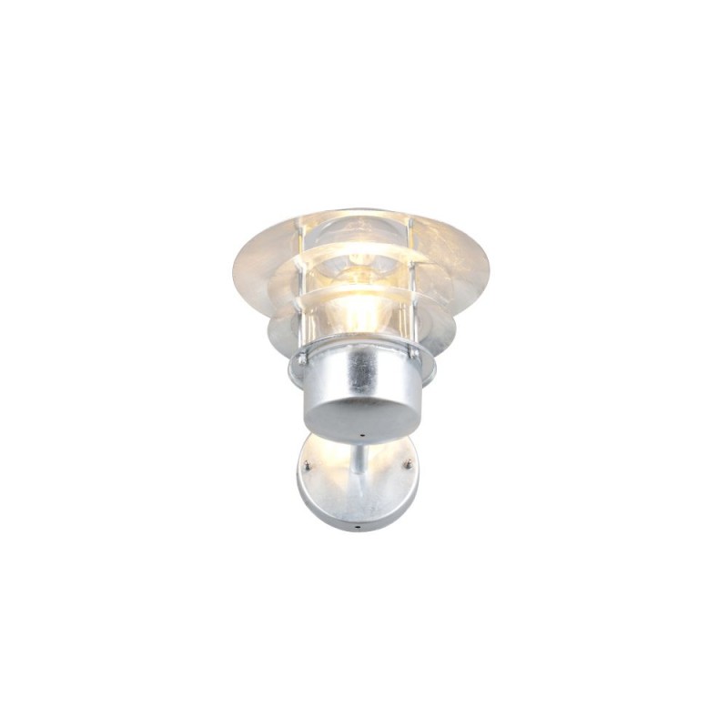 Trio-262060186 - Ruvuma - Silver Wall Lamp with Clear Glass Diffuser IP44