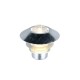 Trio-262060186 - Ruvuma - Silver Wall Lamp with Clear Glass Diffuser IP44
