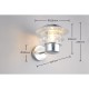 Trio-262060186 - Ruvuma - Silver Wall Lamp with Clear Glass Diffuser IP44