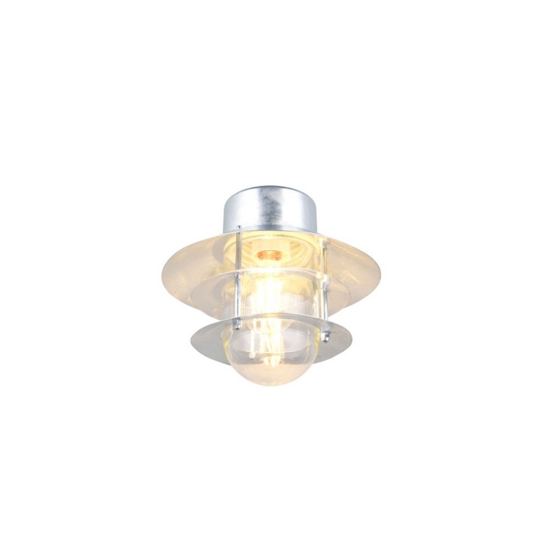Trio-262067186 - Ruvuma - Silver Wall Lamp with Clear Glass Diffuser IP44