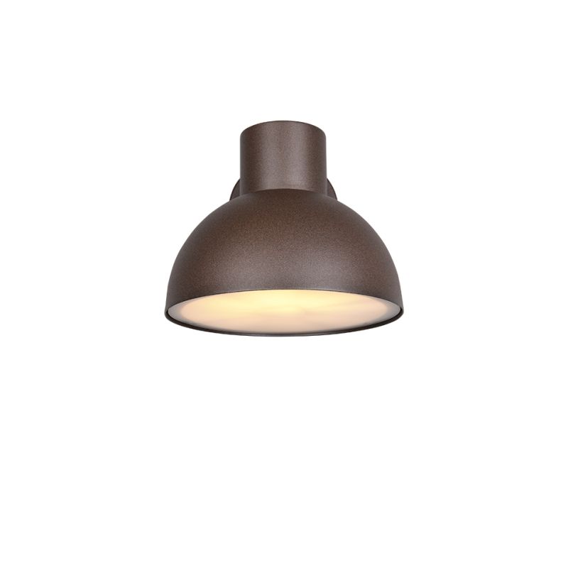 Trio-262360124 - Elbe - Rusty Wall Lamp with White Diffuser IP44