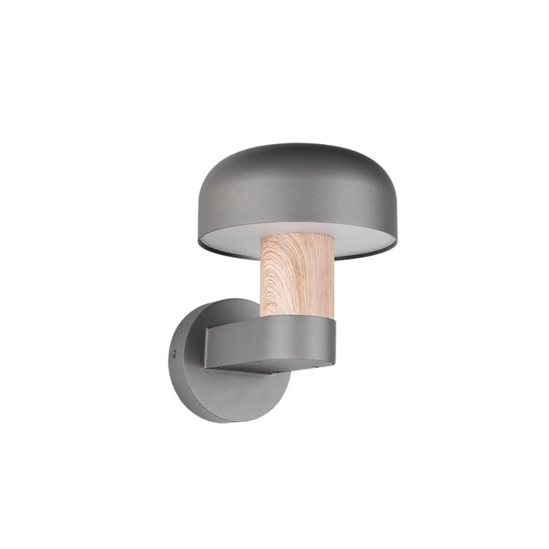 - Fraser - Anthracite & Wood Imitation Wall Lamp IP54 Trio-262560135 - Fraser - Anthracite & Wood Imitation Wall Lamp IP54