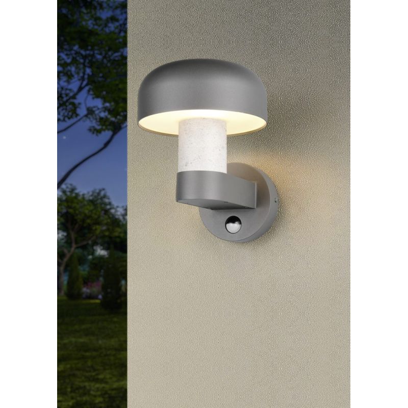 - Fraser - Anthracite & Concrete Imitation Wall Lamp IP54 Trio-262560178 - Fraser - Anthracite & Concrete Imitation Wall Lamp IP54
