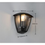 Venta - Matt Black Wall Lamp IP44