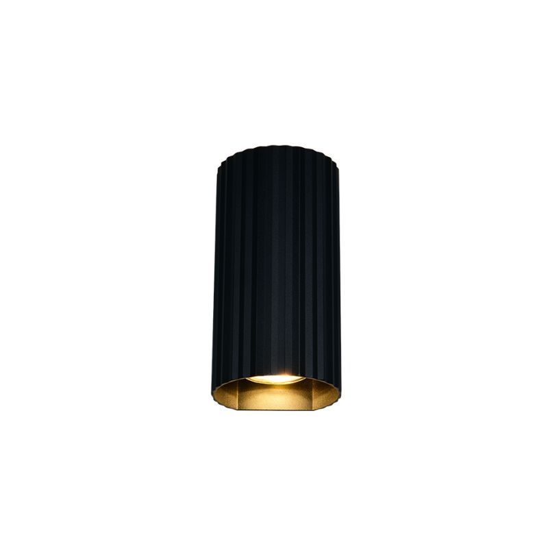 Trio-267700232 - Soka - Matt Black Ribbed Wall Lamp