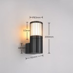 Volga - Anthracite Wall Lamp with White Diffuser