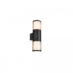 Volga - Anthracite Up & Down Wall Lamp with White Diffuser