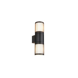 Volga - Anthracite Up & Down Wall Lamp with White Diffuser