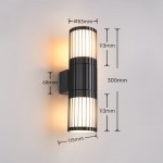 Volga - Anthracite Up & Down Wall Lamp with White Diffuser