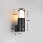 Volga - Anthracite PIR Wall Lamp with White Diffuser
