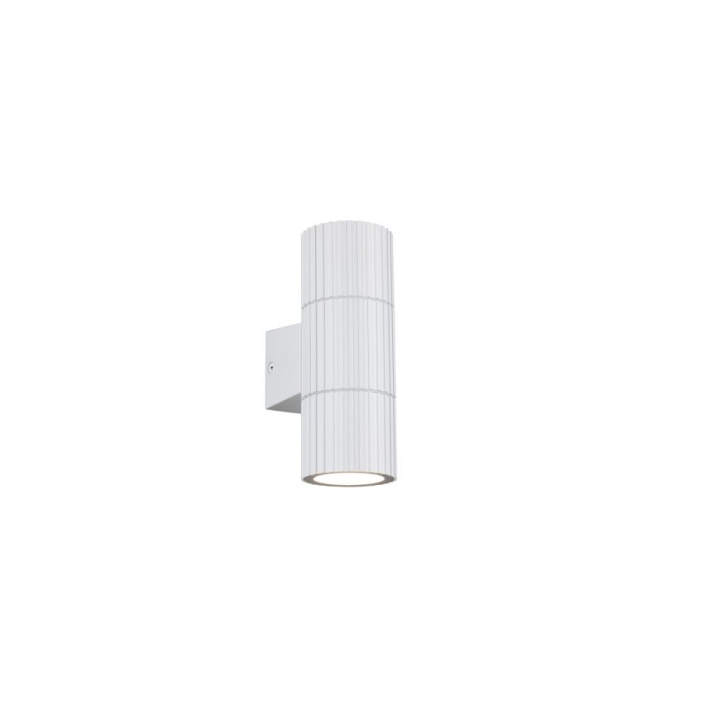 Trio-269560231 - Parana - Matt White Up & Down Ribbed Wall Lamp IP44