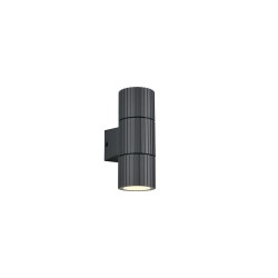Parana - Anthracite Up & Down Ribbed Wall Lamp IP44