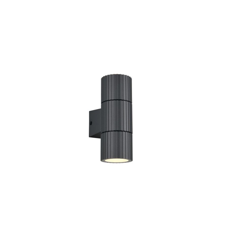 Trio-269560242 - Parana - Anthracite Up & Down Ribbed Wall Lamp IP44