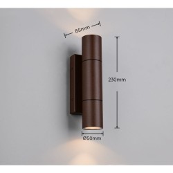 Yamuna - Rust Up & Down Wall Lamp IP65