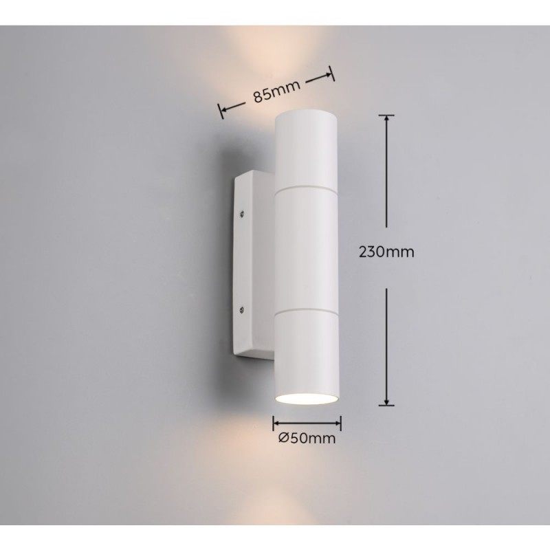 Trio-269760231 - Yamuna - Matt White Up & Down Wall Lamp IP65