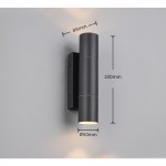 Yamuna - Anthracite Up & Down Wall Lamp IP65