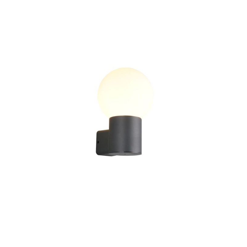 Trio-269860142 - Mures - Anthracite Wall Lamp with White Glass IP44