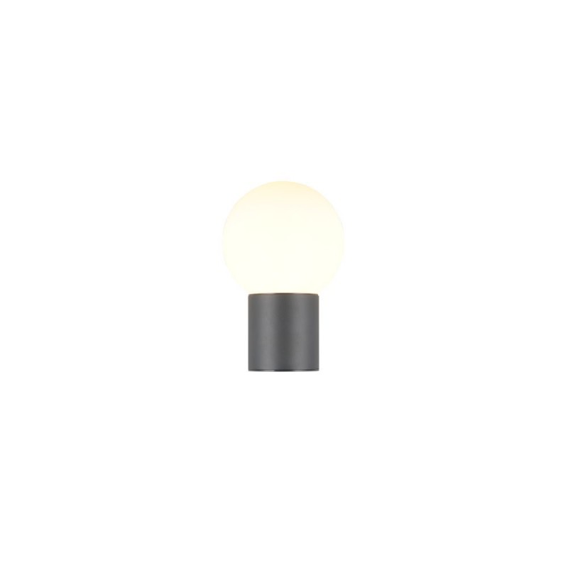 Trio-269860142 - Mures - Anthracite Wall Lamp with White Glass IP44