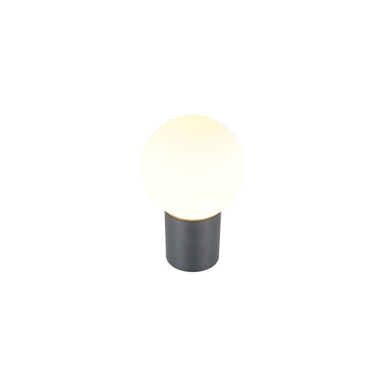 Trio-269860142 - Mures - Anthracite Wall Lamp with White Glass IP44