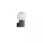 Mures - Anthracite Wall Lamp with White Glass IP44