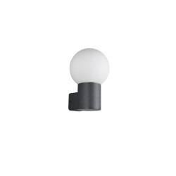 Mures - Anthracite Wall Lamp with White Glass IP44