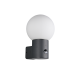 Trio-269869142 - Mures - Anthracite PIR Wall Lamp with White Glass IP44