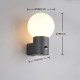 Trio-269869142 - Mures - Anthracite PIR Wall Lamp with White Glass IP44