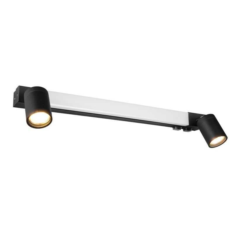 - Enrico - Matt Black CCT Wall Lamp with Spotlights IP44 Trio-281470332 - Enrico - Matt Black CCT Wall Lamp with Spotlights IP44