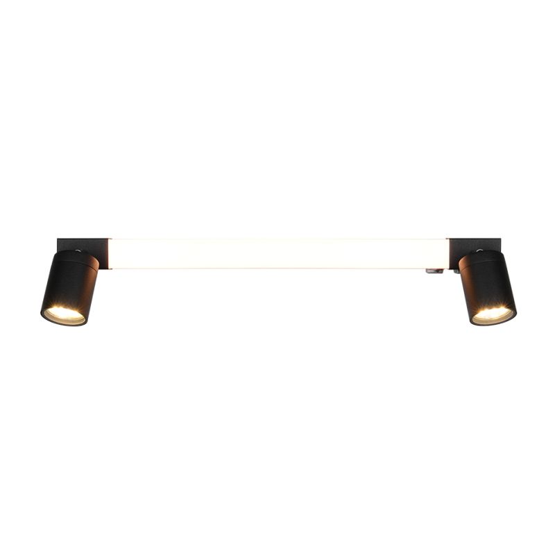- Enrico - Matt Black CCT Wall Lamp with Spotlights IP44 Trio-281470332 - Enrico - Matt Black CCT Wall Lamp with Spotlights IP44