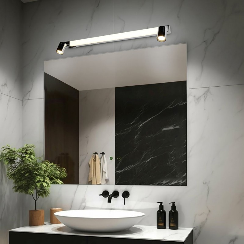 - Enrico - Chrome CCT Wall Lamp with Spotlights IP44 Trio-281479306 - Enrico - Chrome CCT Wall Lamp with Spotlights IP44