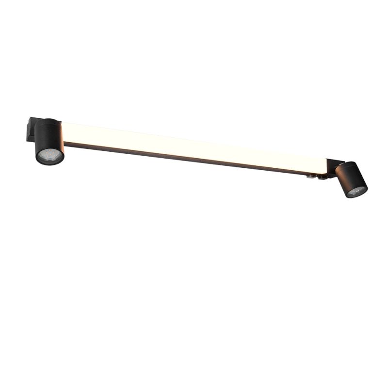 - Enrico - Matt Black CCT Wall Lamp with Spotlights IP44 Trio-281479332 - Enrico - Matt Black CCT Wall Lamp with Spotlights IP44